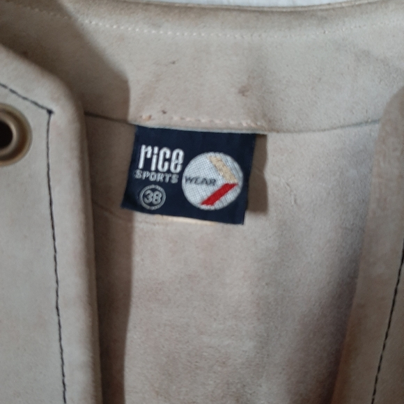 Vintage rice sports wear leather vest - Picture 2 of 3